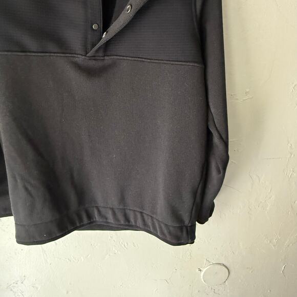 Under Armour ColdGear Black Snap‎ Pullover Size M Waffle Lined Quarter Button - Picture 3 of 10